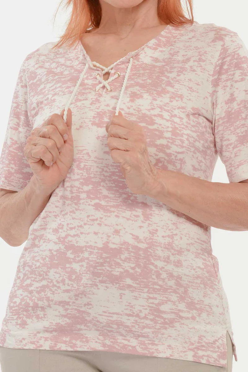 Blusa Malha Viscose Ilhós Rosa