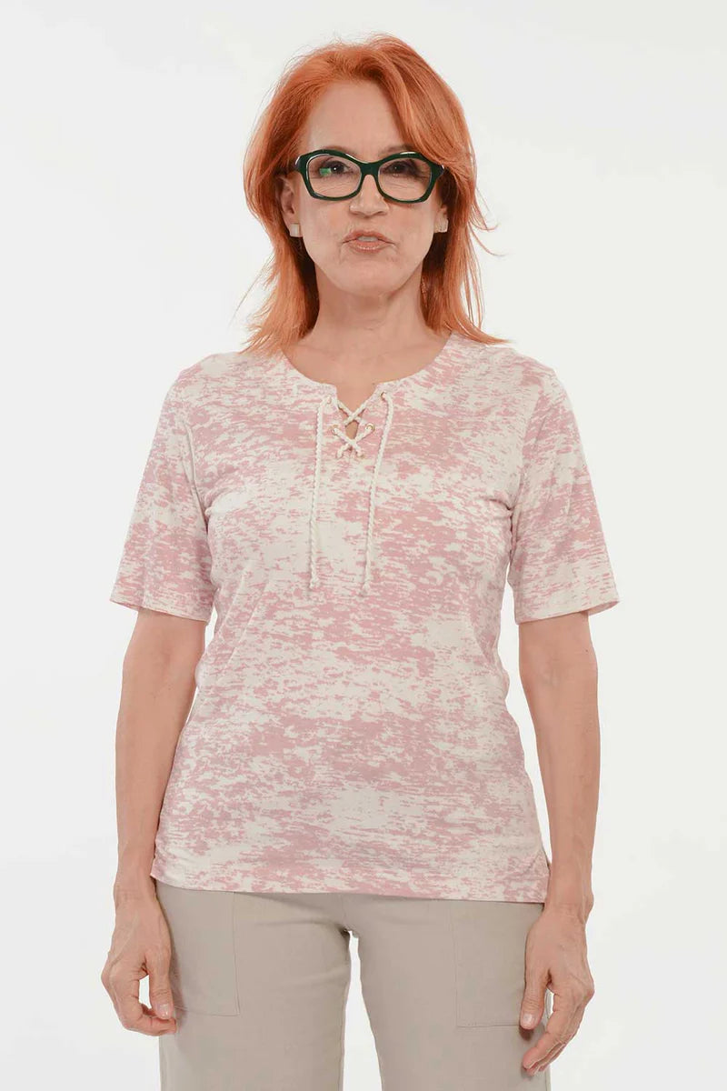 Blusa Malha Viscose Ilhós Rosa